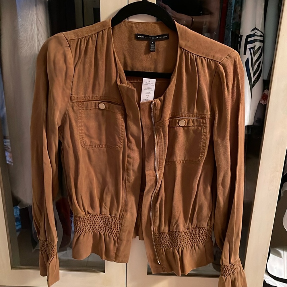 NWT! White House Black Market Smocked Soft Jacket